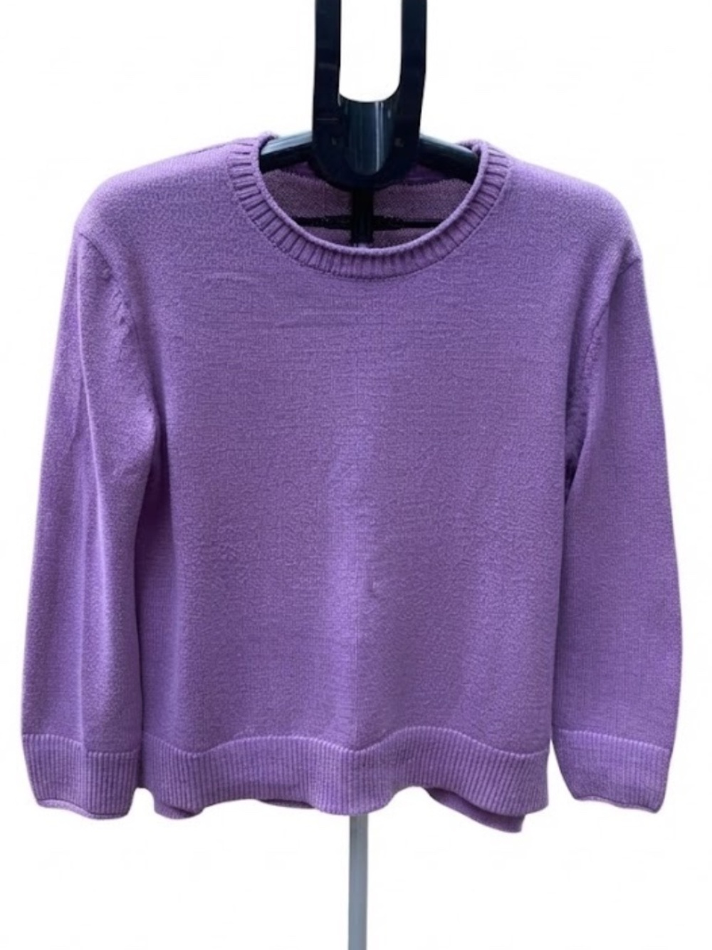 Ella Moss Purple Knit Crew Neck Sweater Size M Long Sleeve Pullover Lightweight